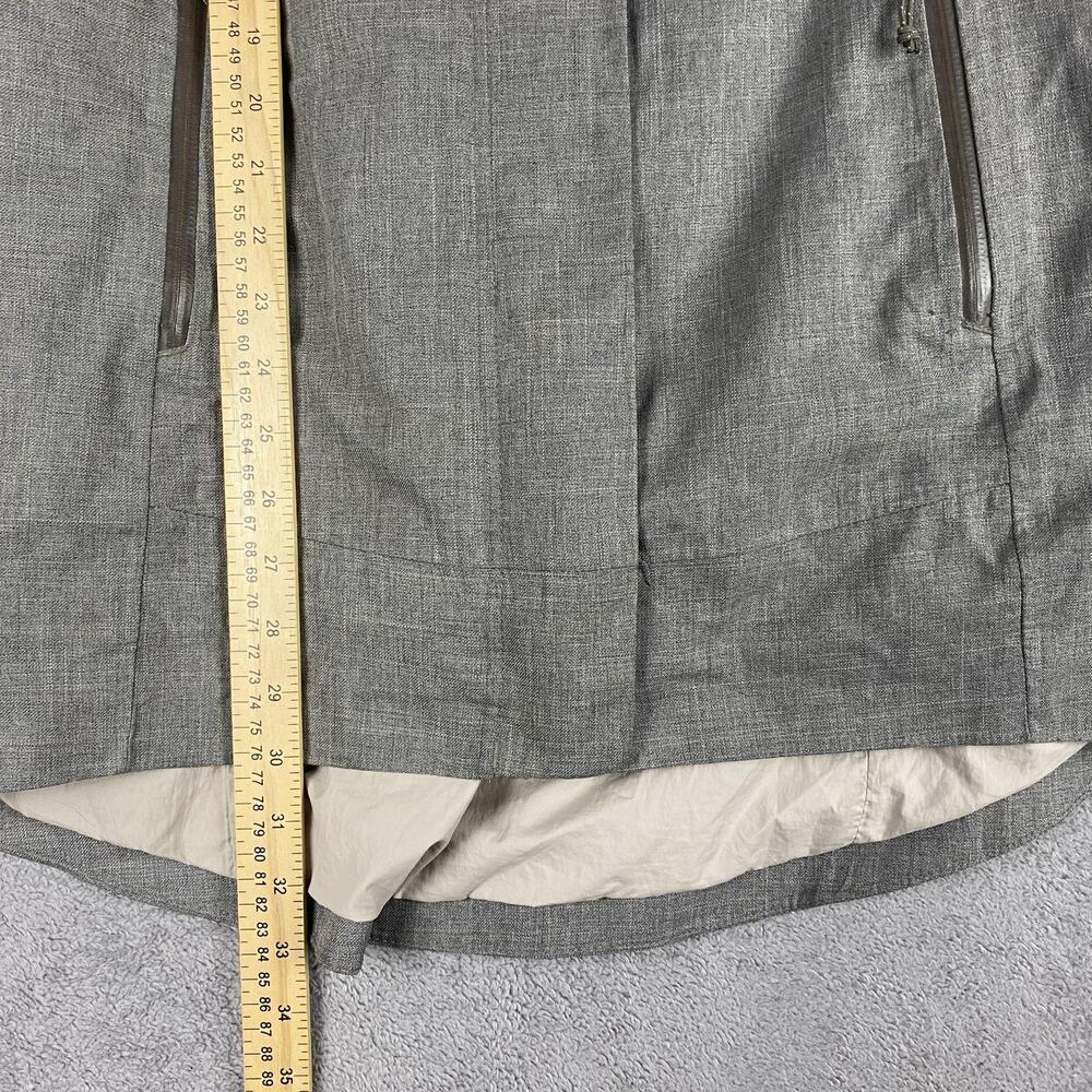 LL Bean Jacket Womens Small Gray Hooded Full Zip Polyester Parka Coat Insulated - Picture 10 of 16